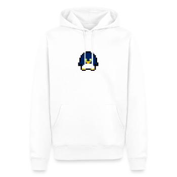 Pingouin Male Pixel Art - Sweat à capuche Premium bio Homme - blanc - Devant - Nico (187cm)