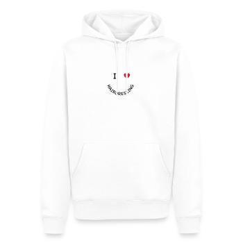 Friseur - Männer Premium Bio Hoodie - Weiß - Vorne - Nico (187cm)