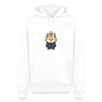 Zwergspitz Hund Winter Pomeranian - Männer Premium Bio Hoodie - Weiß - Vorne - Nico (187cm)
