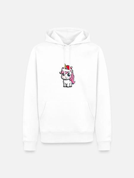 Licorne Noël Noël - Sweat à capuche Premium bio Homme - blanc