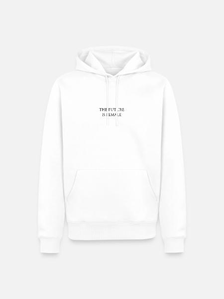 feminist quote - Männer Premium Bio Hoodie - Weiß