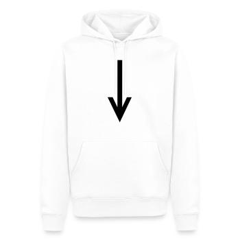 flèche - Sweat à capuche Premium bio Homme - blanc - Devant - Nico (187cm)