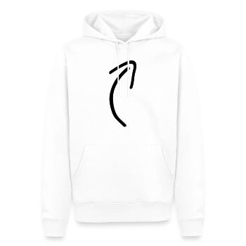 arrow____f1 - Men’s Premium Organic Hoodie - white - Front - Nico (187cm)