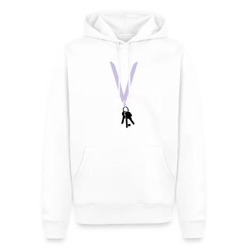 schluessel - Sweat à capuche Premium bio Homme - blanc - Devant - Nico (187cm)