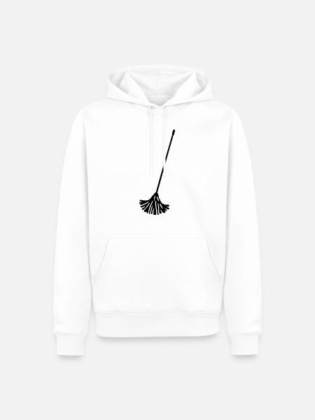 Wischmop - putzen - Männer Premium Bio Hoodie - Weiß