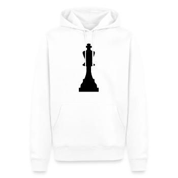 king - Men’s Premium Organic Hoodie - white - Front - Nico (187cm)