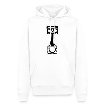 kolben - Männer Premium Bio Hoodie - Weiß - Vorne - Nico (187cm)