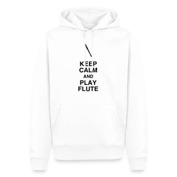 Flûte Flûtiste Musique Musicien Concert - Sweat à capuche Premium bio Homme - blanc - Devant - Nico (187cm)