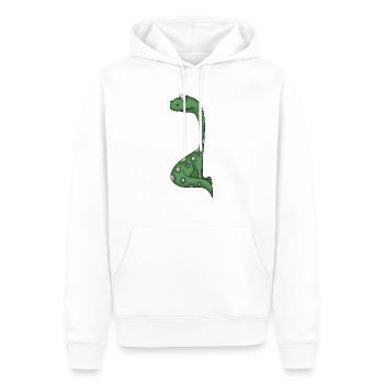 Dino 27 - Männer Premium Bio Hoodie - Weiß - Vorne - Nico (187cm)