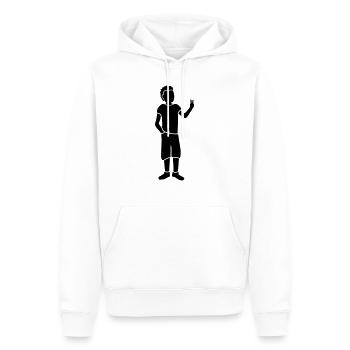 Peace Zeichen Jungendlicher Silhouette - Männer Premium Bio Hoodie - Weiß - Vorne - Nico (187cm)