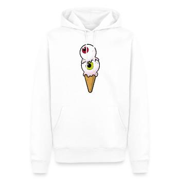 Augapfel Eis - Männer Premium Bio Hoodie - Weiß - Vorne - Nico (187cm)