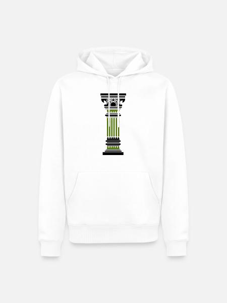 Ancient Column - Men’s Premium Organic Hoodie - white