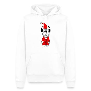 Fête Père Noël Cool Noël Hiver Musique - Sweat à capuche Premium bio Homme - blanc - Devant - Nico (187cm)