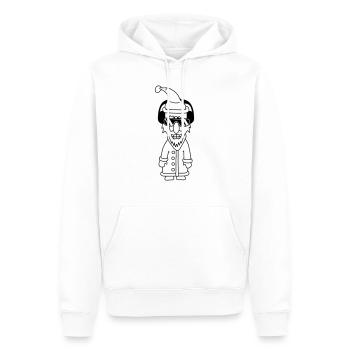 Fête Père Noël Cool Noël Hiver Musique - Sweat à capuche Premium bio Homme - blanc - Devant - Nico (187cm)