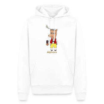 Alphorn - Männer Premium Bio Hoodie - Weiß - Vorne - Nico (187cm)