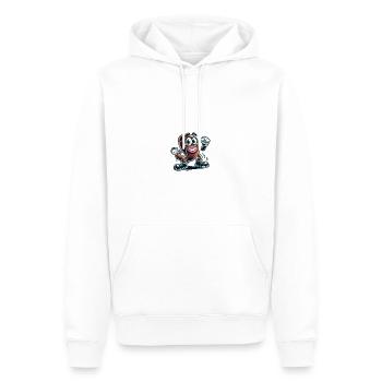 Skurriler Gummischlauch Cartoon AufkleberSkurriler Gummi H - Männer Premium Bio Hoodie - Weiß - Vorne - Nico (187cm)