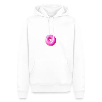 Rosa Donut - Männer Premium Bio Hoodie - Weiß - Vorne - Nico (187cm)