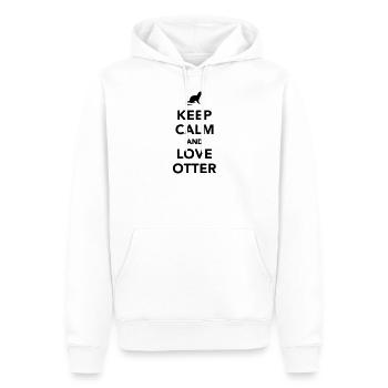Otter - Männer Premium Bio Hoodie - Weiß - Vorne - Nico (187cm)