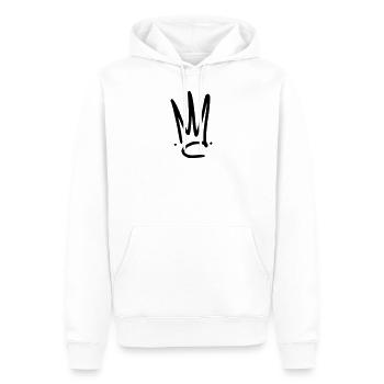 Emoji crown crowns sketch black - Men’s Premium Organic Hoodie - white - Front - Nico (187cm)