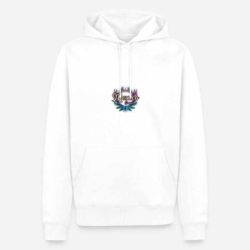 Vacances Mexique Crew - Sweat à capuche Premium bio Homme - blanc