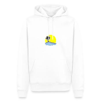 Palmier de l’île d’été - Sweat à capuche Premium bio Homme - blanc - Devant - Nico (187cm)