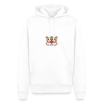 Hamster Couple Saint-Valentin - Sweat à capuche Premium bio Homme - blanc - Devant - Nico (187cm)
