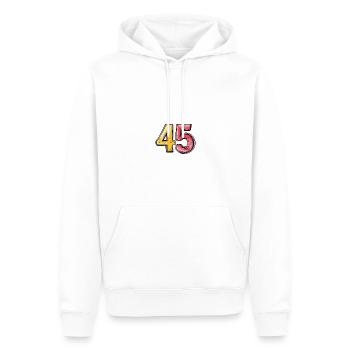 45 Zahl symbol - Männer Premium Bio Hoodie - Weiß - Vorne - Nico (187cm)