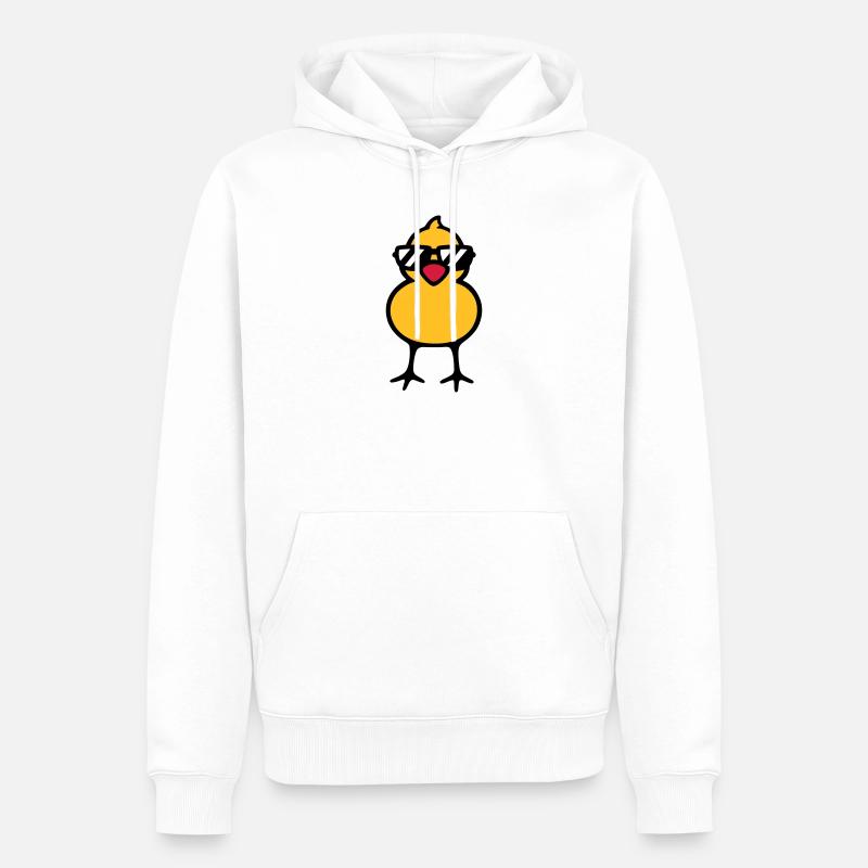 cool chick (rd) - Sweat à capuche Premium bio Homme - blanc