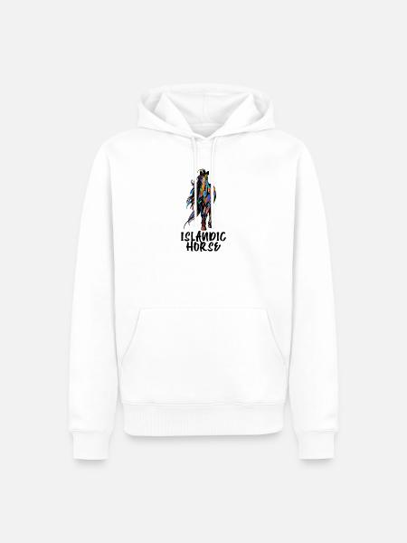 Islandpferde Statement Pferde Pferdefan Isländer - Männer Premium Bio Hoodie - Weiß
