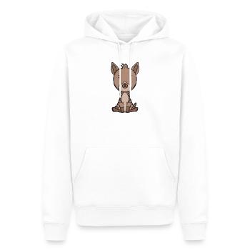 Cute Hyena Adorable Kawaii Safari Animal  - Men’s Premium Organic Hoodie - white - Front - Nico (187cm)