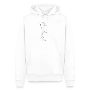 Plan de la carte de la Thaïlande - Sweat à capuche Premium bio Homme - blanc - Devant - Nico (187cm)