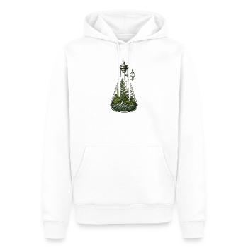 Botanical Beaker Terrarium Science Illustration - Men’s Premium Organic Hoodie - white - Front - Nico (187cm)