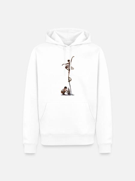 The Dance of Imagination - Männer Premium Bio Hoodie - Weiß