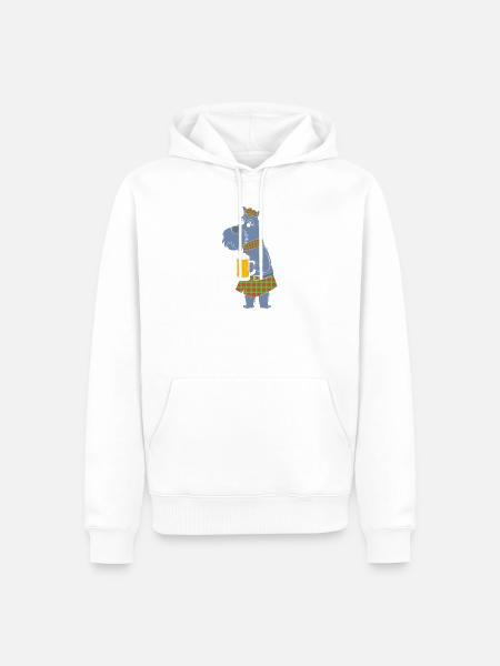 Scottish Terrier - Männer Premium Bio Hoodie - Weiß