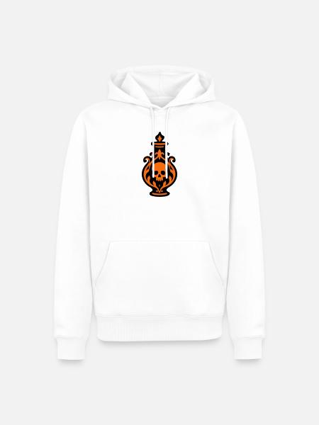 Totenkopf Giftflasche Grafik - Männer Premium Bio Hoodie - Weiß