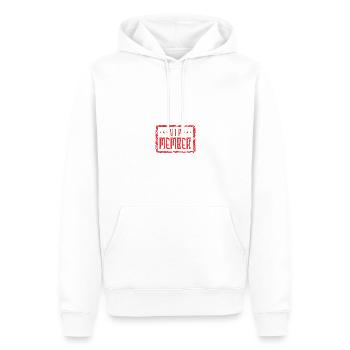 Vip Member Herz - Männer Premium Bio Hoodie - Weiß - Vorne - Nico (187cm)