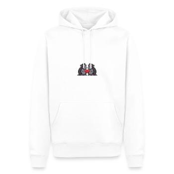 Couple de gorilles Saint-Valentin - Sweat à capuche Premium bio Homme - blanc - Devant - Nico (187cm)