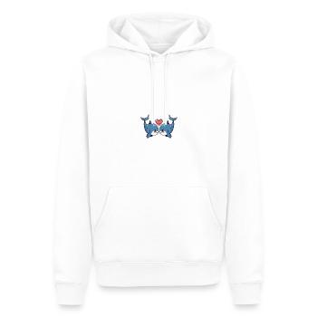 Wal Paar Valentinstag - Männer Premium Bio Hoodie - Weiß - Vorne - Nico (187cm)