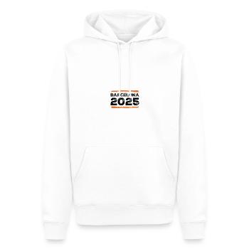 Barcelona 2025 Spruch - Männer Premium Bio Hoodie - Weiß - Vorne - Nico (187cm)