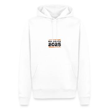 Mallorca 2025 Spruch - Männer Premium Bio Hoodie - Weiß - Vorne - Nico (187cm)