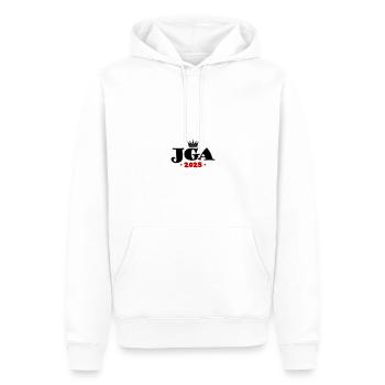 Enterrement de vie de garçon 2025 Enterrement de vie de garçon - Sweat à capuche Premium bio Homme - blanc - Devant - Nico (187cm)
