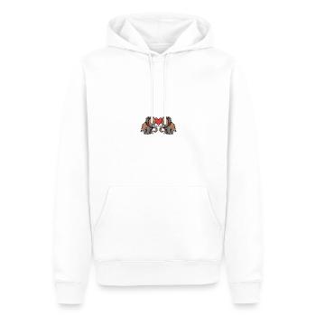 Couple mammouth Saint-Valentin - Sweat à capuche Premium bio Homme - blanc - Devant - Nico (187cm)