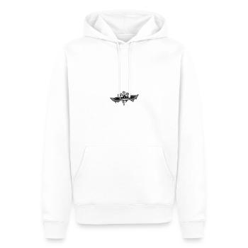 Krone Flügel - Männer Premium Bio Hoodie - Weiß - Vorne - Nico (187cm)