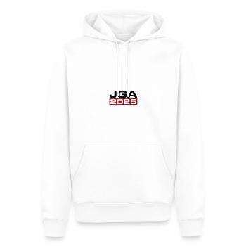 Jga 2025 - Männer Premium Bio Hoodie - Weiß - Vorne - Nico (187cm)