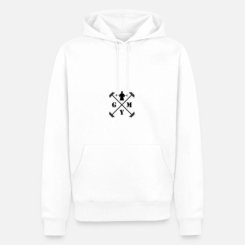 Gym - Männer Premium Bio Hoodie - Weiß