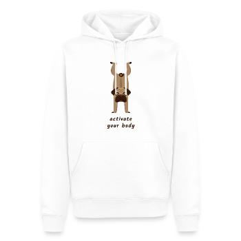 Sports canins - Sweat à capuche Premium bio Homme - blanc - Devant - Nico (187cm)