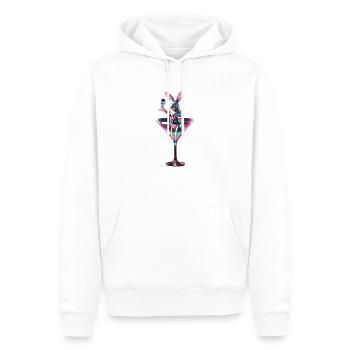 Bunny Madame - Männer Premium Bio Hoodie - Weiß - Vorne - Nico (187cm)