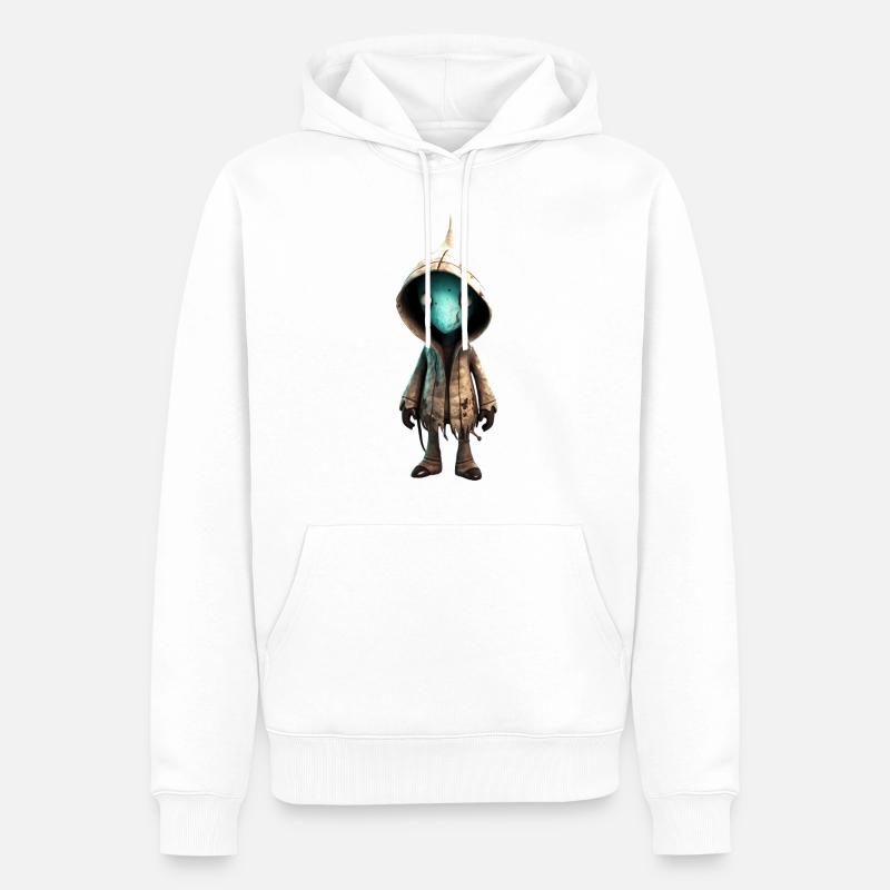 Monstre mignon - Sweat à capuche Premium bio Homme - blanc
