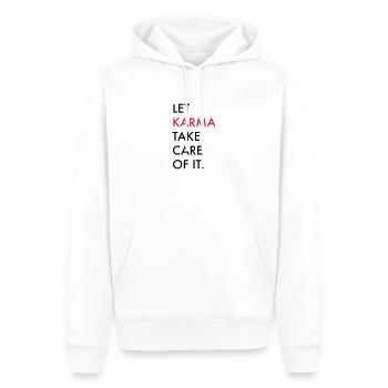 karma - Sweat à capuche Premium bio Homme - blanc - Devant - Nico (187cm)