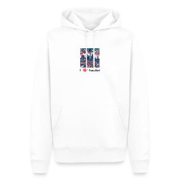 frankfurt - Männer Premium Bio Hoodie - Weiß - Vorne - Nico (187cm)